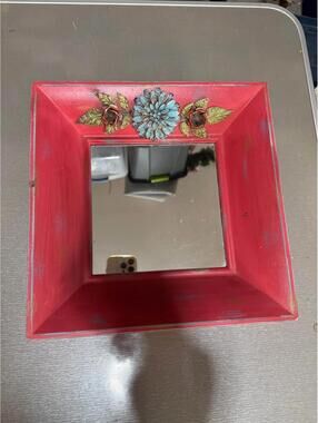 Hobby Lobby Red Floral Mirror